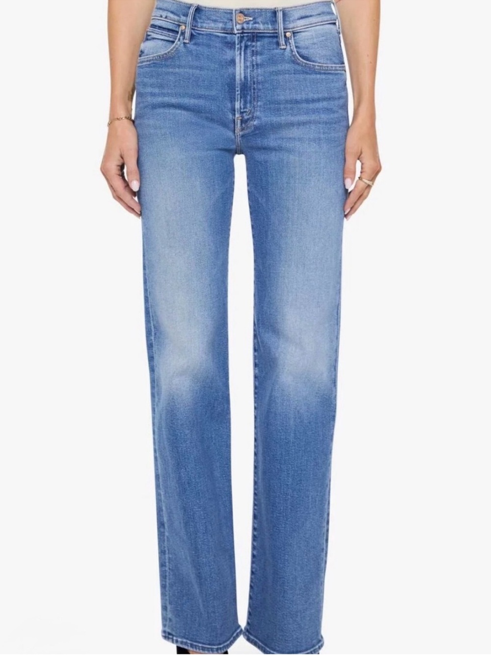 MOTHER Light Blue Straight Leg Jeans